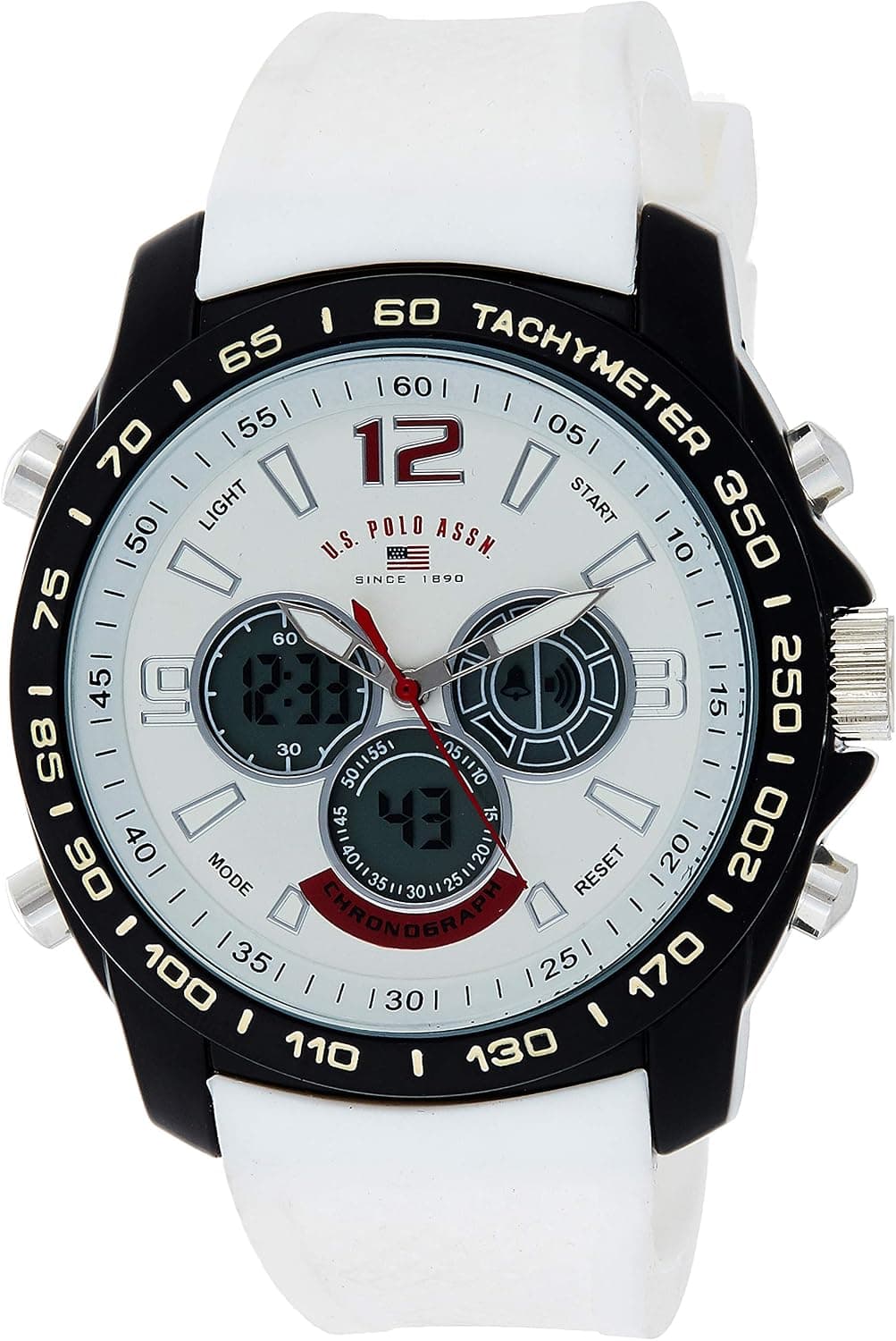 ساعت مچی مردانه U.S. Polo Assn. کوارتز فلزی و لاستیکی سفید مدل US9556 ساعت مچی مردانه U.S. Polo Assn. کوارتز فلزی و لاستیکی سفید مدل US9556
