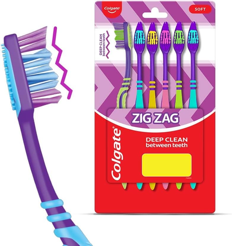 مسواک نرم Colgate مدل ZigZag بسته 6 عددی مسواک نرم Colgate مدل ZigZag بسته 6 عددی