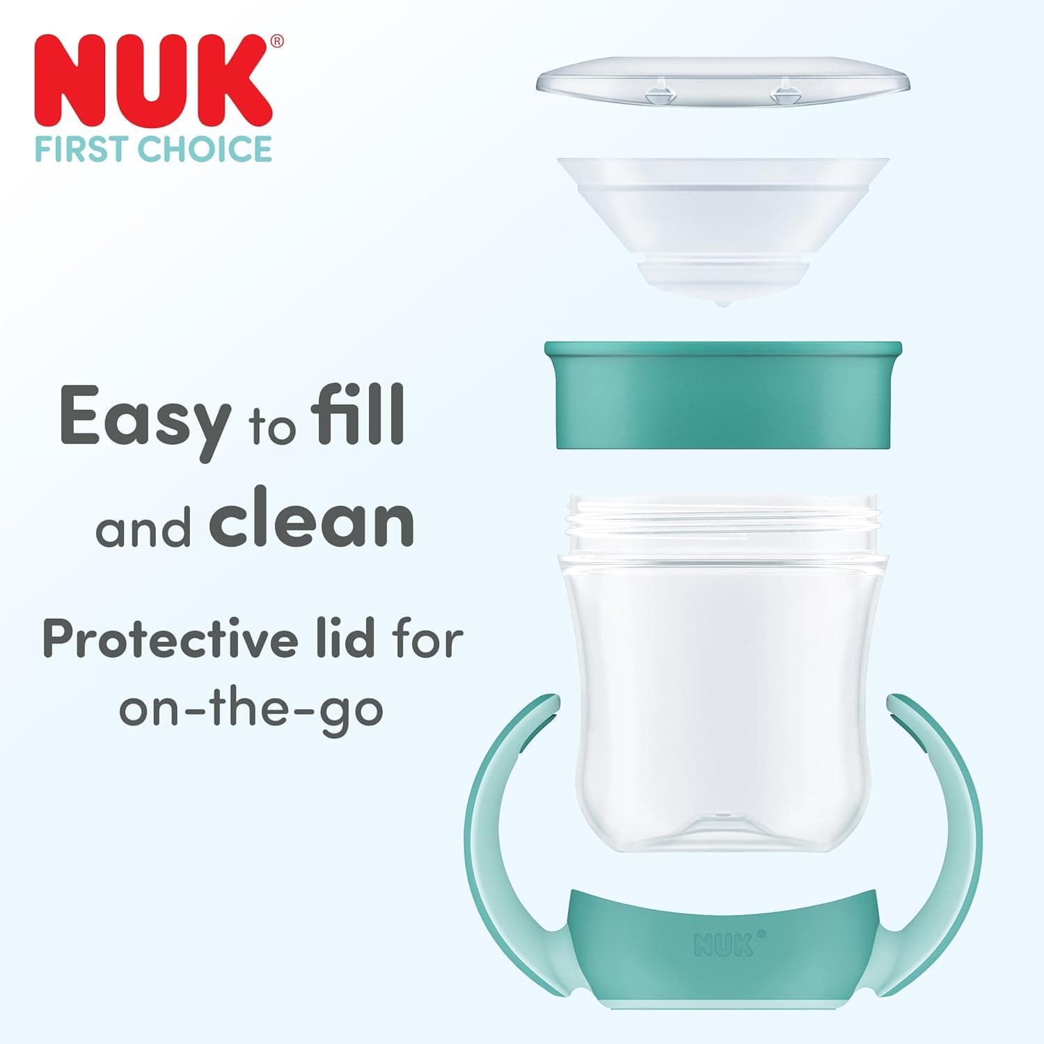لیوان آبخوری کودک NUK Mini Magic Cup ضد ریزش 160ml شبتاب خرسی لیوان آبخوری کودک NUK Mini Magic Cup ضد ریزش 160ml شبتاب خرسی