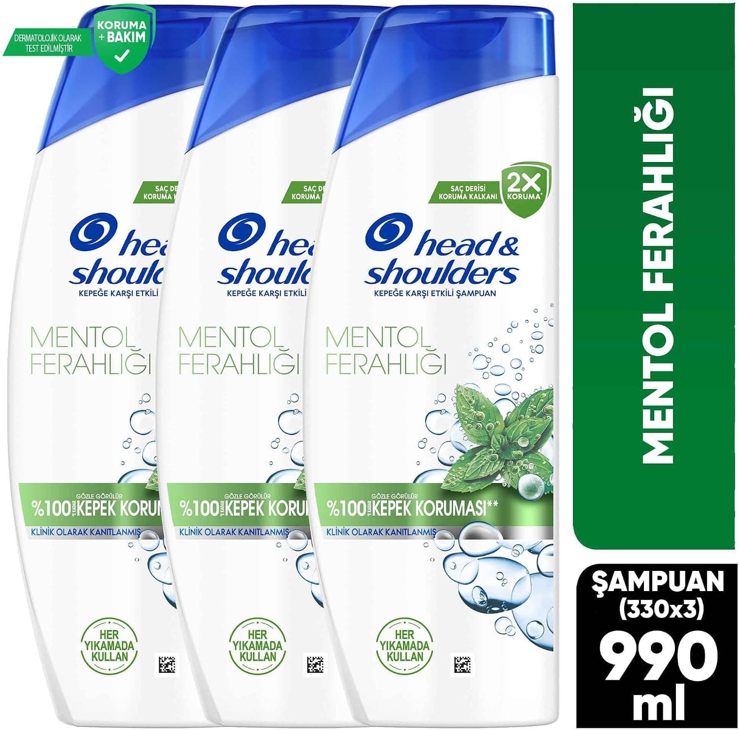 شامپو ضد شوره Head & Shoulders با خنکای منتول بسته 3 عددی 330ml شامپو ضد شوره Head & Shoulders با خنکای منتول بسته 3 عددی 330ml