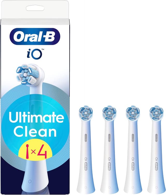 سری یدک اصلی مسواک برقی Oral-B iO Series با الیاف ضربدری، مدل Ultimate Clean، 4 عدد سری یدک اصلی مسواک برقی Oral-B iO Series با الیاف ضربدری، مدل Ultimate Clean، 4 عدد