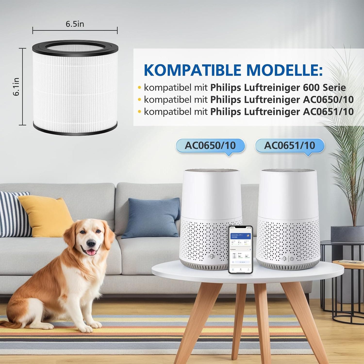 فیلتر تعویضی Caehomly سازگار با تصفیهکننده هوای Philips مدل FY0611/30 بسته ۲ عددی فیلتر تعویضی Caehomly سازگار با تصفیهکننده هوای Philips مدل FY0611/30 بسته ۲ عددی