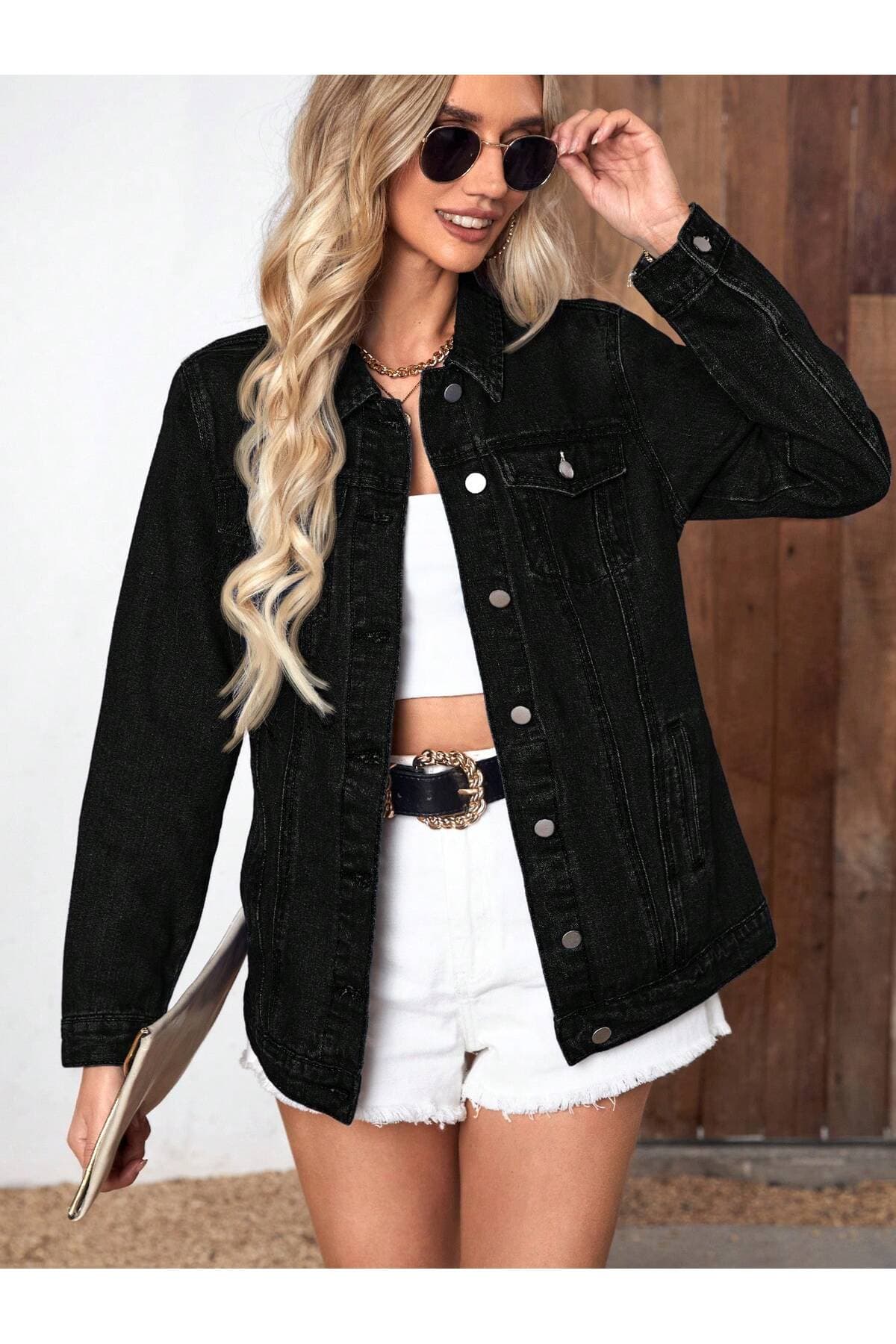 ژاکت جین زنانه WKM Boyfriend ژاکت جین زنانه WKM Boyfriend