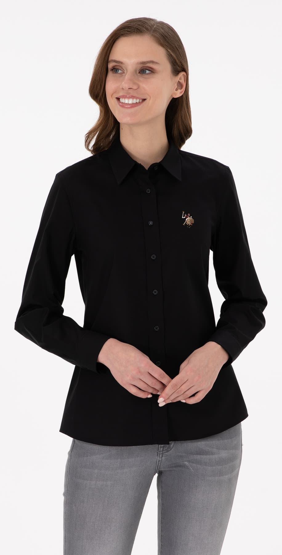 پیراهن زنانه U.S. Polo Assn. مشکی آستین بلند بیسیک مدل 50295710-VR046 پیراهن زنانه U.S. Polo Assn. مشکی آستین بلند بیسیک مدل 50295710-VR046