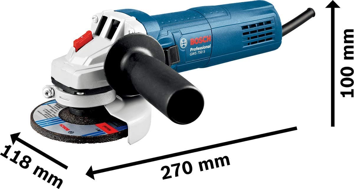 فرز سنگ دستی Bosch Professional مدل GWS 750 S دور متغیر فرز سنگ دستی Bosch Professional مدل GWS 750 S دور متغیر