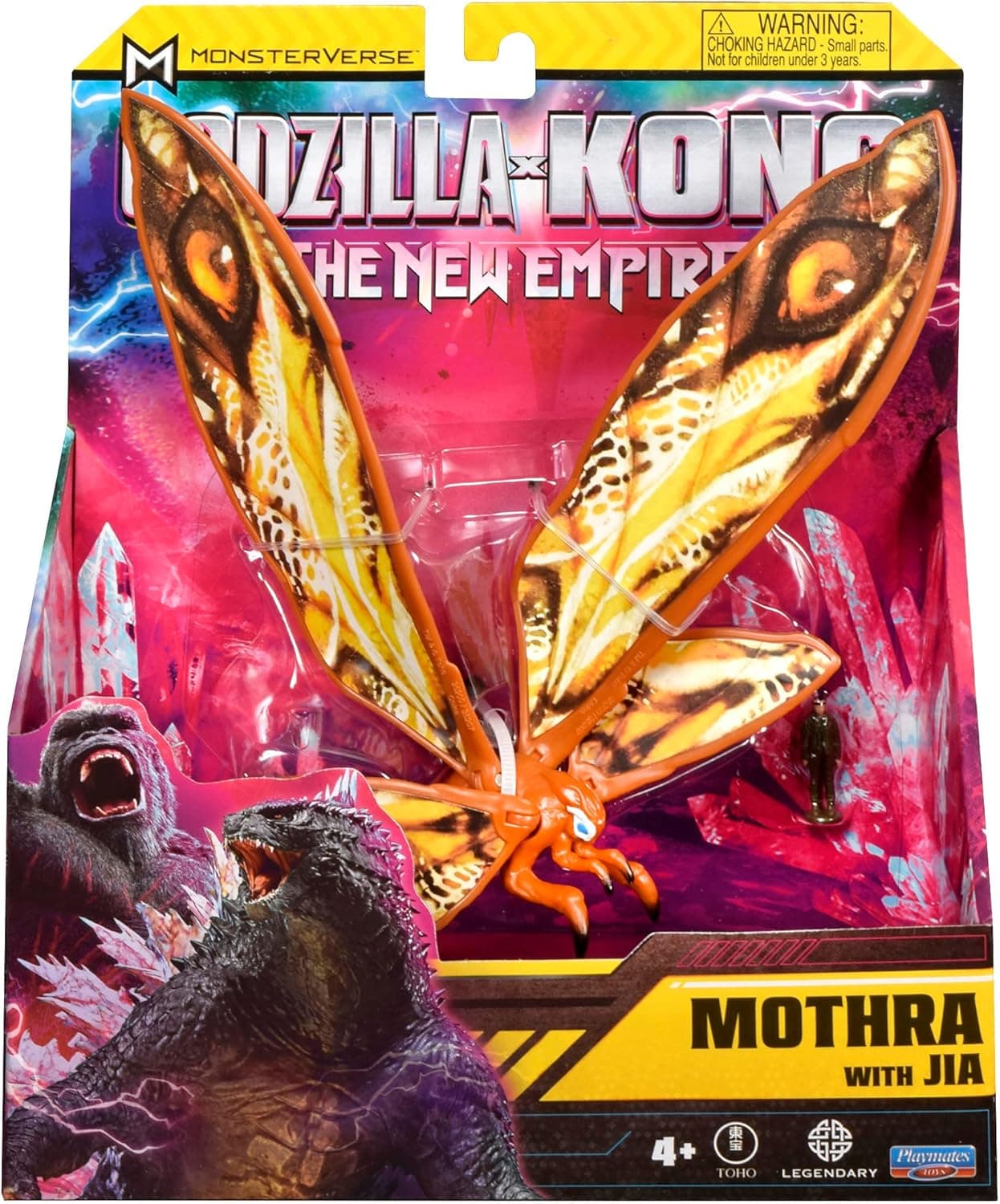 فیگور اکشن Mothra MonsterVerse Godzilla x Kong: The New Empire، 15 cm، همراه با مینی JIA 2.5 cm، مناسب 4 سال به بالا فیگور اکشن Mothra MonsterVerse Godzilla x Kong: The New Empire، 15 cm، همراه با مینی JIA 2.5 cm، مناسب 4 سال به بالا