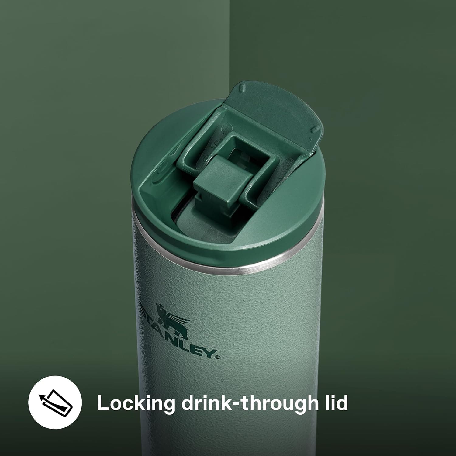 ماگ ترموس Stanley درب FlipTop 0.47 Litre سبز Hammertone Green استیل ضدزنگ ماگ ترموس Stanley درب FlipTop 0.47 Litre سبز Hammertone Green استیل ضدزنگ