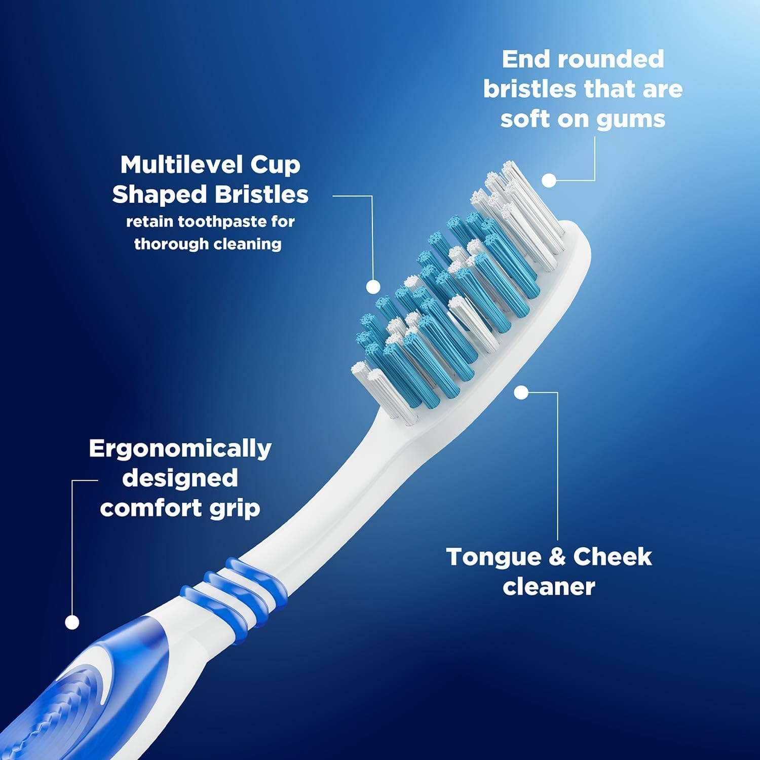 مسواک دستی بزرگسالان Oral-B Cavity Defense با برس نرم چندرنگ بسته 6 عددی مسواک دستی بزرگسالان Oral-B Cavity Defense با برس نرم چندرنگ بسته 6 عددی