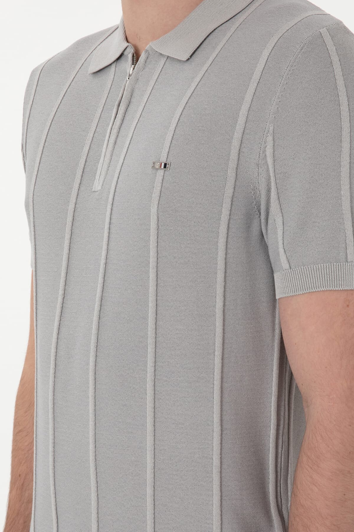 تیشرت مردانه U.S. Polo Assn. فیت اسلیم یقه پولو خاکستری روشن مدل 50306457-VR001 تیشرت مردانه U.S. Polo Assn. فیت اسلیم یقه پولو خاکستری روشن مدل 50306457-VR001
