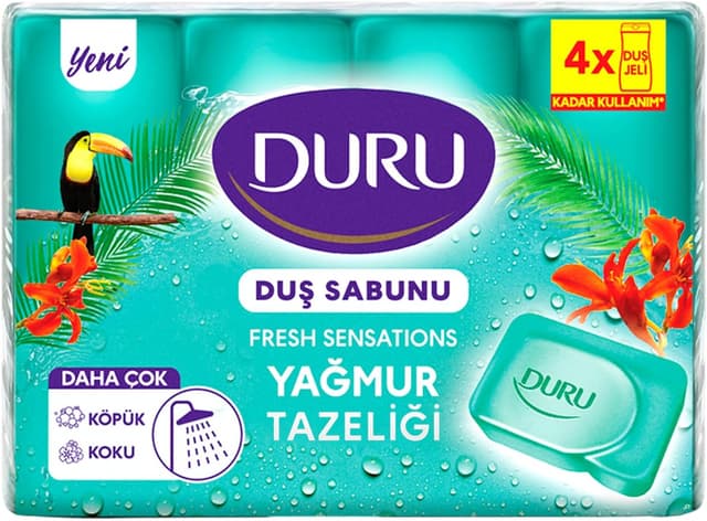 صابون DURU Fresh Sensations Extra با رایحه جنگل بارانی 150 Gramx4 صابون DURU Fresh Sensations Extra با رایحه جنگل بارانی 150 Gramx4