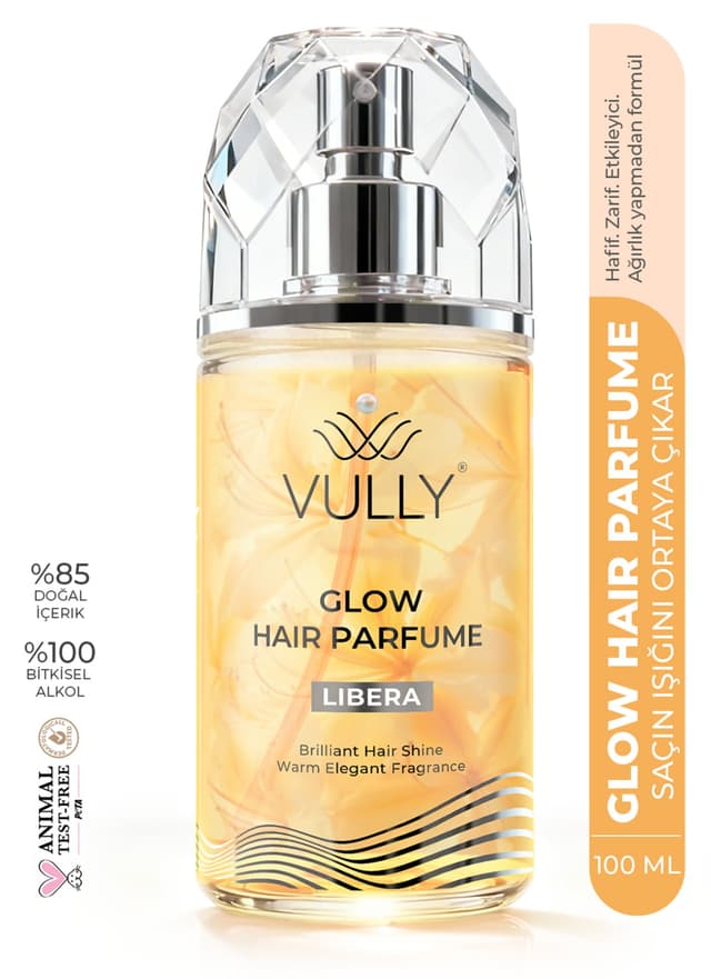 عطر مو VULLY Glow Libera با روغن آرگان و Panthenol، مغذی و درخشانکننده 100 Ml عطر مو VULLY Glow Libera با روغن آرگان و Panthenol، مغذی و درخشانکننده 100 Ml