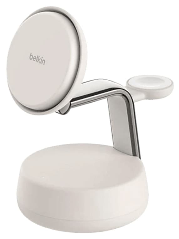 پایه شارژ بیسیم مگنتی Belkin سهدریک Qi2 25W شنی BoostCharge Pro مدل WIZ040 پایه شارژ بیسیم مگنتی Belkin سهدریک Qi2 25W شنی BoostCharge Pro مدل WIZ040