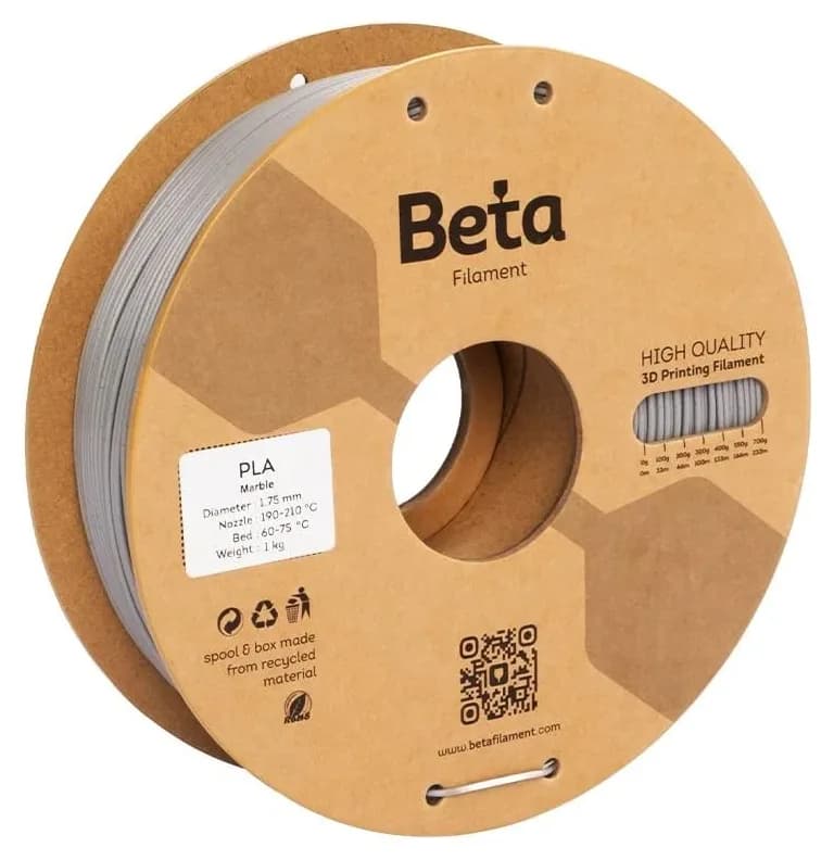 فیلامنت Beta Filament PLA طرح مرمری خاکستری سیمانی فیلامنت Beta Filament PLA طرح مرمری خاکستری سیمانی