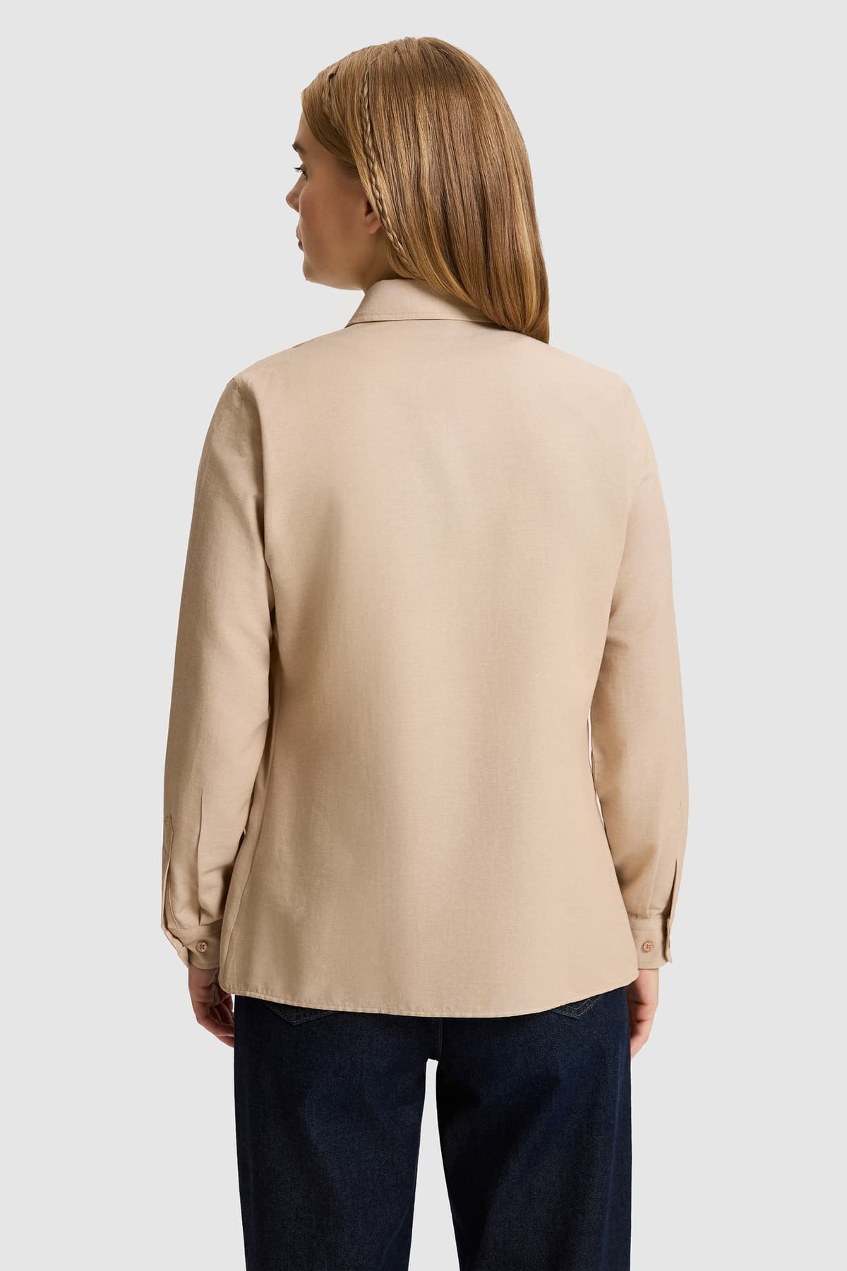 پیراهن زنانه U.S. Polo Assn. ساده آستینبلند شتری مدل 50324791-VR015 پیراهن زنانه U.S. Polo Assn. ساده آستینبلند شتری مدل 50324791-VR015