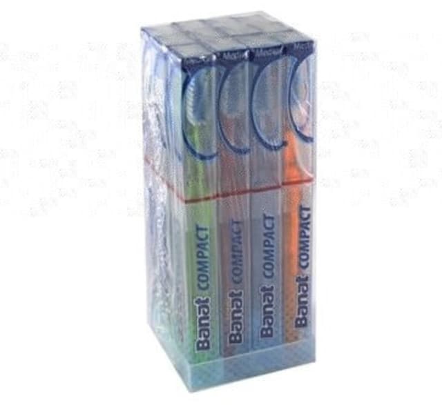مسواک دندان Banat Compact متوسط بسته 12 عددی مسواک دندان Banat Compact متوسط بسته 12 عددی
