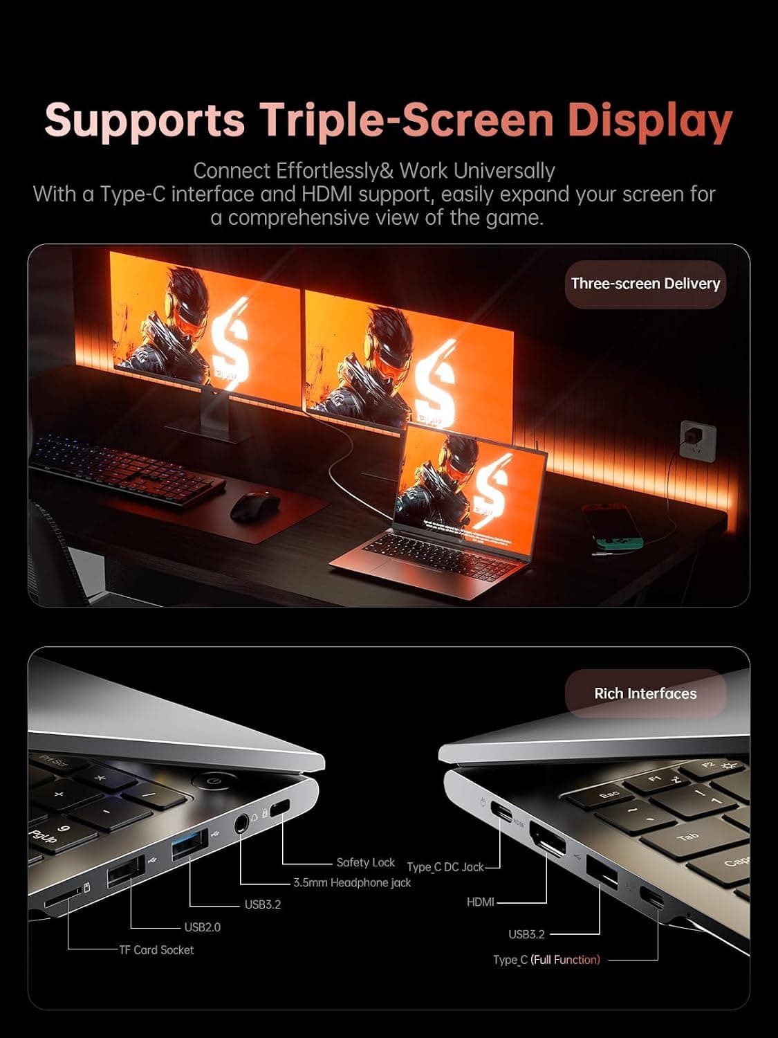 لپتاپ گیمینگ KAIGERR Newtest 16" AMD Ryzen 7 H255 24GB DDR5 512GB SSD لپتاپ گیمینگ KAIGERR Newtest 16" AMD Ryzen 7 H255 24GB DDR5 512GB SSD
