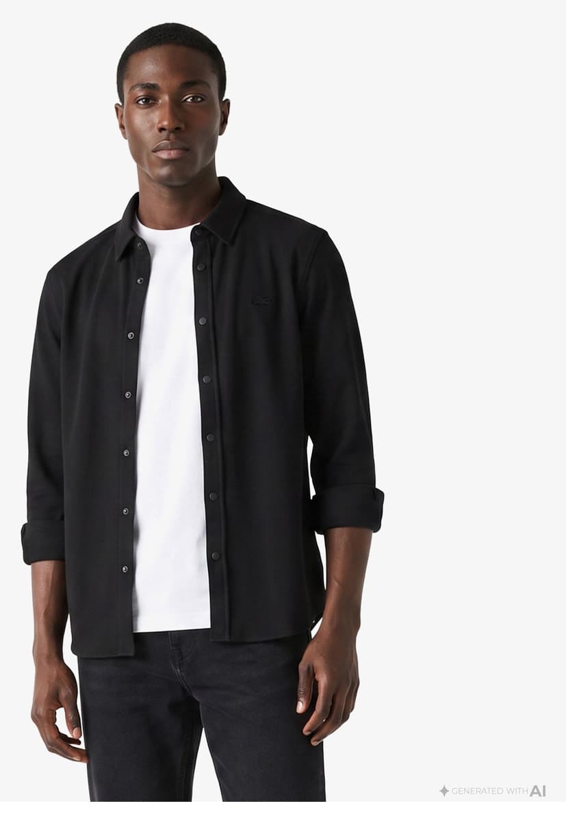 پیراهن مردانه Lacoste فیت معمولی مشکی مدل پیراهن مردانه Lacoste فیت معمولی مشکی مدل