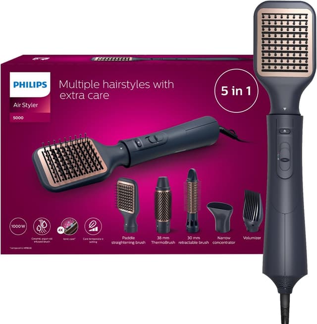 استایلر هوای Philips سری 5000 مدل BHA530/03 ۵ کاره 1000W استایلر هوای Philips سری 5000 مدل BHA530/03 ۵ کاره 1000W