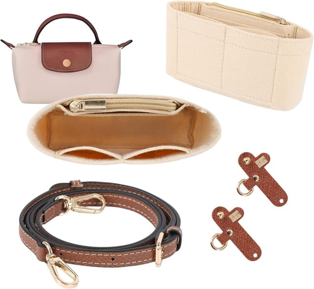 ست بند شانه و نظمدهنده کیف Longchamp LMTNNB، نمدی چندجیب تاشو با بند قابلتنظیم بدون پانچ ست بند شانه و نظمدهنده کیف Longchamp LMTNNB، نمدی چندجیب تاشو با بند قابلتنظیم بدون پانچ
