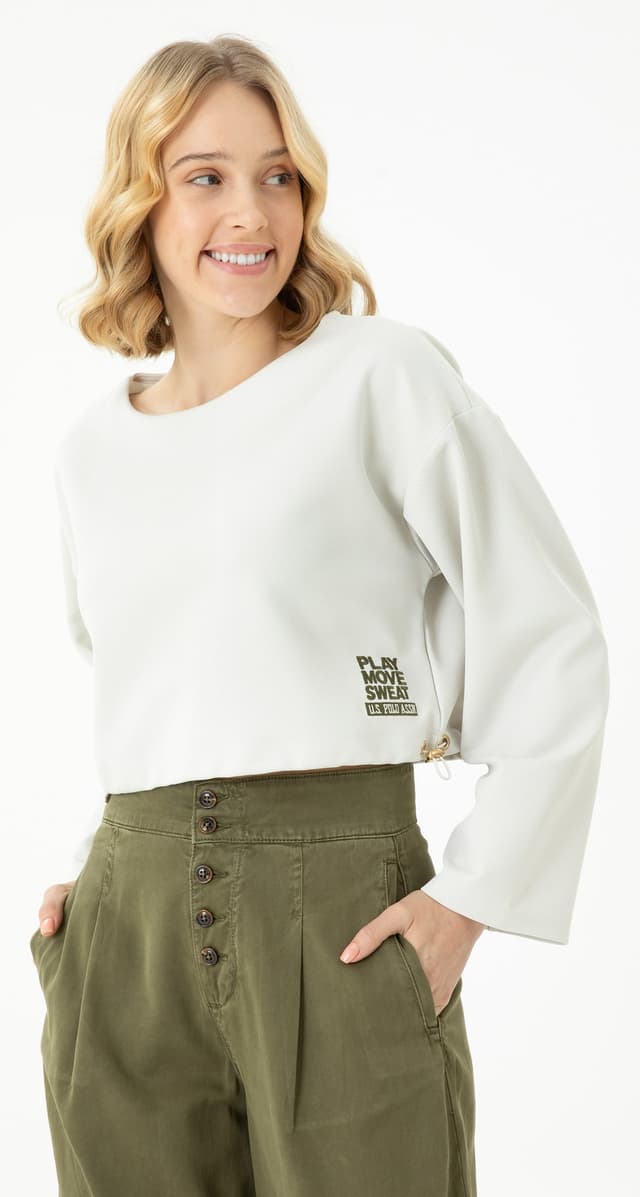 سویشرت زنانه U.S. Polo Assn. یقه گرد رنگ سنگی مدل 50271597-VR049 سویشرت زنانه U.S. Polo Assn. یقه گرد رنگ سنگی مدل 50271597-VR049