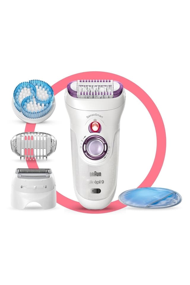 اپیلاتور Braun Silk-épil 9 9735 SensoSmart بیسیم، خشک و مرطوب، 6 سری اضافه، 3 در 1 اپیلاتور Braun Silk-épil 9 9735 SensoSmart بیسیم، خشک و مرطوب، 6 سری اضافه، 3 در 1