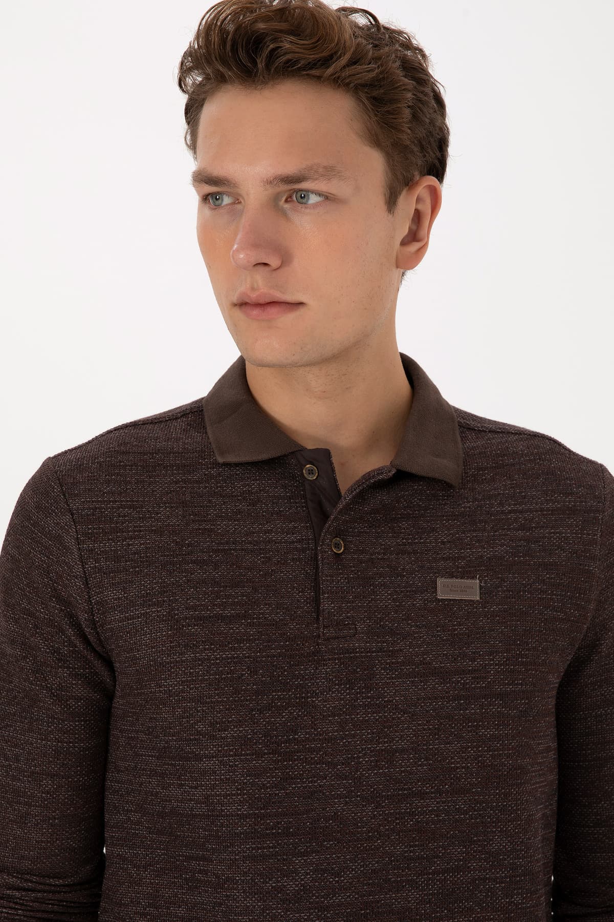سوئیشرت مردانه U.S. Polo Assn. فیت معمولی یقه پولو قهوهای مدل 50307730-VR029 سوئیشرت مردانه U.S. Polo Assn. فیت معمولی یقه پولو قهوهای مدل 50307730-VR029