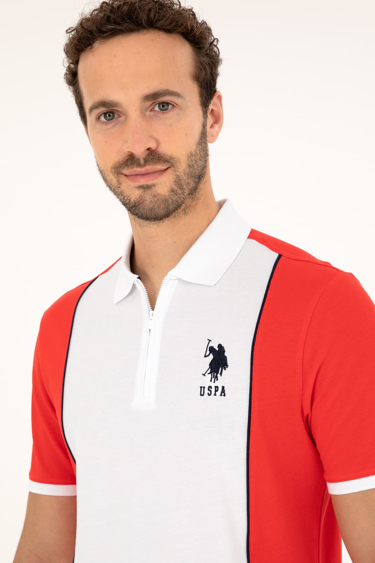 تیشرت مردانه U.S. Polo Assn. فیت معمولی یقه پولو قرمز مدل 50281945-VR030 تیشرت مردانه U.S. Polo Assn. فیت معمولی یقه پولو قرمز مدل 50281945-VR030