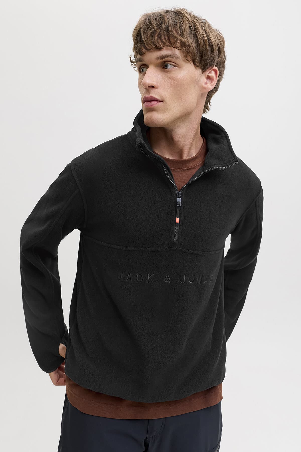 پولار مردانه Jack & Jones یقه زیپدار Alpes Half Fleece مدل 12284828 پولار مردانه Jack & Jones یقه زیپدار Alpes Half Fleece مدل 12284828