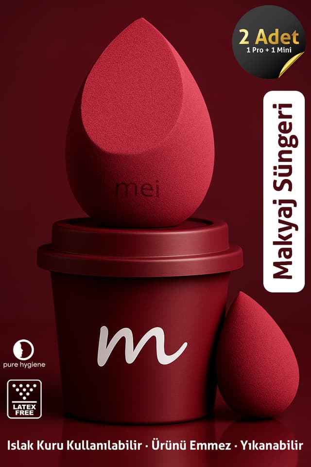 اسفنج آرایشی mei غیرجاذب کرمپودر بهداشتی مدل Sponge Coffee Cup Merlot Pro 1 Mini اسفنج آرایشی mei غیرجاذب کرمپودر بهداشتی مدل Sponge Coffee Cup Merlot Pro 1 Mini