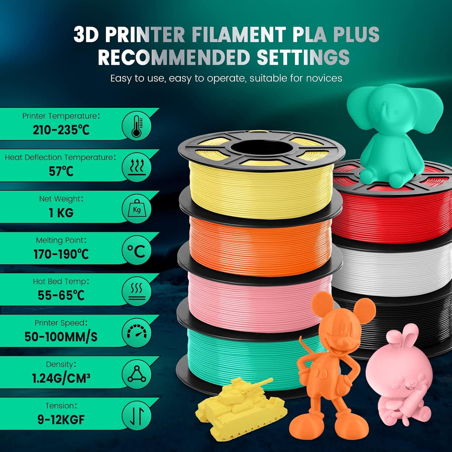 فیلامنت پرینتر سه بعدی SUNLU PLA+ 1.75 mm 1 kg ماژنتا فیلامنت پرینتر سه بعدی SUNLU PLA+ 1.75 mm 1 kg ماژنتا