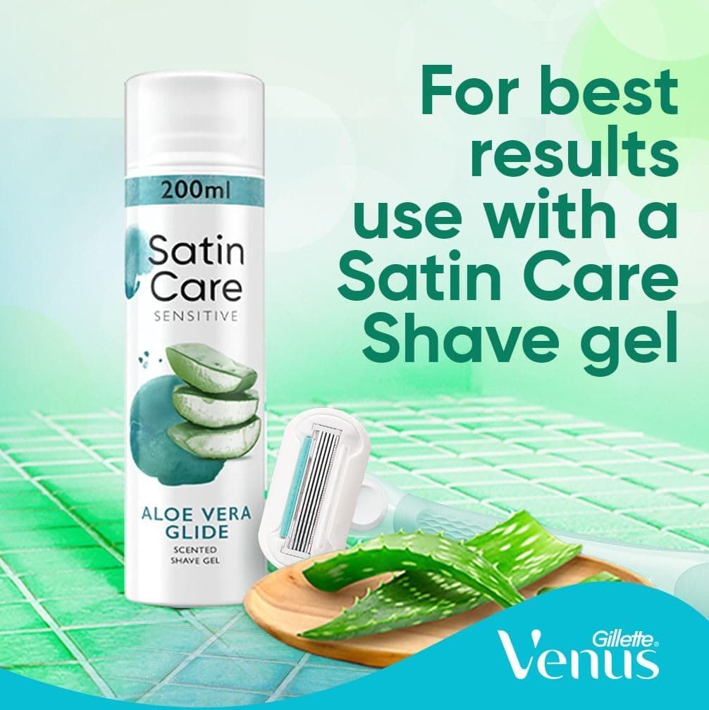 ریشتراش زنانه Gillette Venus Extra Smooth Sensitive با 1 دسته و 2 یدک تیغ ریشتراش زنانه Gillette Venus Extra Smooth Sensitive با 1 دسته و 2 یدک تیغ