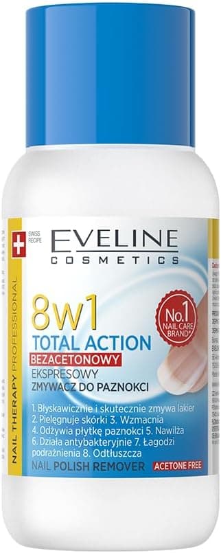 پاککننده لاک ناخن EVELINE COSMETICS Nail Therapy Professional بدون استون حاوی ویتامینهای A، E و F و روغن کرچک 150 پاککننده لاک ناخن EVELINE COSMETICS Nail Therapy Professional بدون استون حاوی ویتامینهای A، E و F و روغن کرچک 150