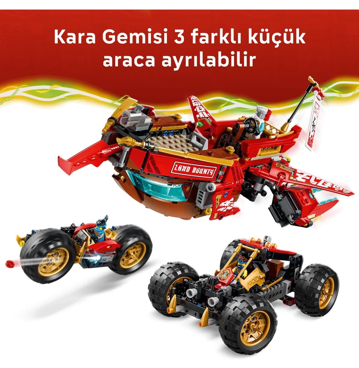 لگو NINJAGO کشتی زمینی مدل 71869 با 1214 قطعه لگو NINJAGO کشتی زمینی مدل 71869 با 1214 قطعه