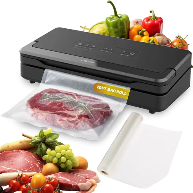 دستگاه وکیوم مواد غذایی Anova Precision Vacuum Sealer Pro مشکی متوسط همراه 1 رول کیسه مدل ANVS02-US00 دستگاه وکیوم مواد غذایی Anova Precision Vacuum Sealer Pro مشکی متوسط همراه 1 رول کیسه مدل ANVS02-US00