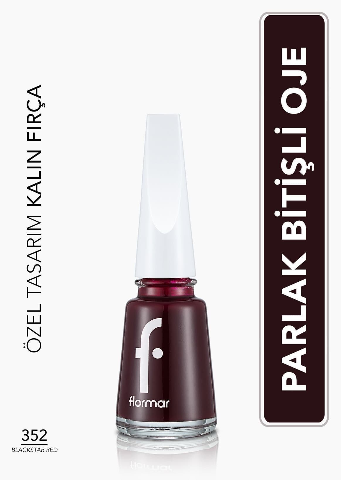 لاک ناخن کلاسیک Flormar با فینیش براق و پیگمنت بالا مدل 352 Blackstar Red لاک ناخن کلاسیک Flormar با فینیش براق و پیگمنت بالا مدل 352 Blackstar Red