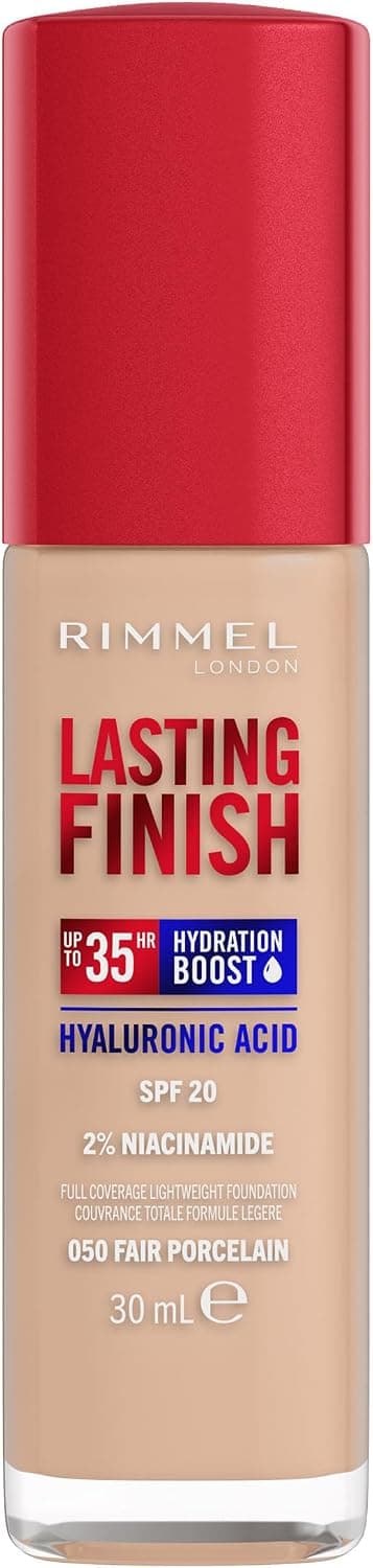 کرمپودر Rimmel LASTING FINISH مرطوبکننده SPF20 رنگ #050-Fair Porcelain مدل 30 ml کرمپودر Rimmel LASTING FINISH مرطوبکننده SPF20 رنگ #050-Fair Porcelain مدل 30 ml