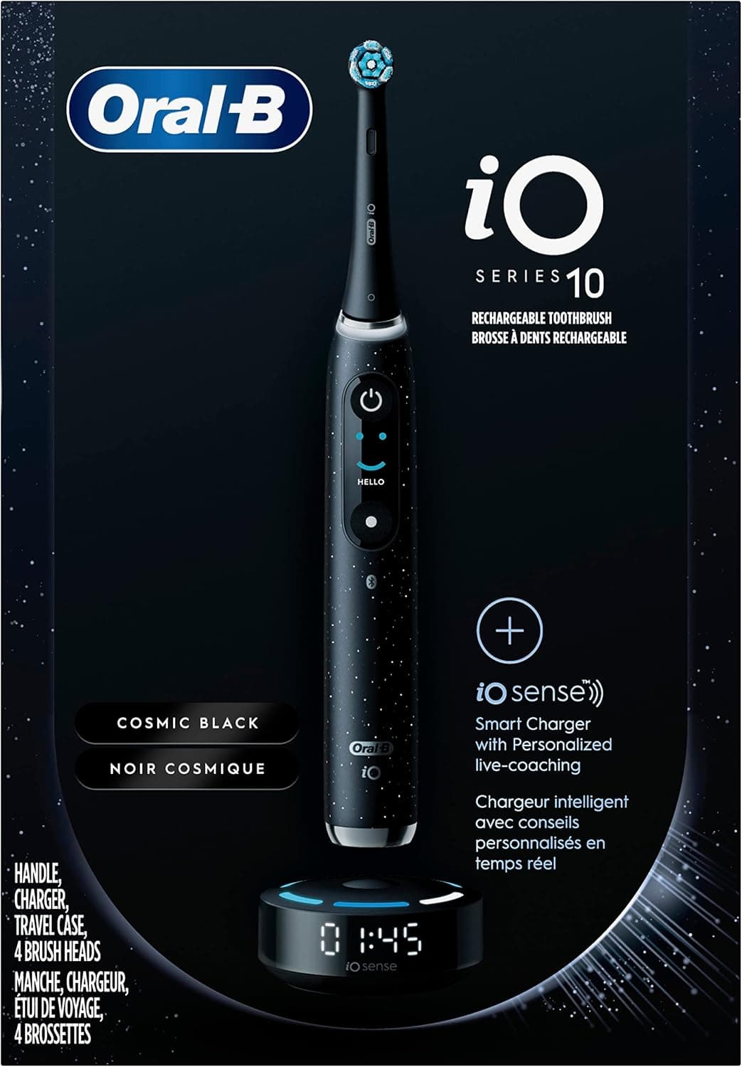 مسواک برقی Oral-B iO Series 10 مشکی کیهانی به همراه 4 سر یدکی مسواک برقی Oral-B iO Series 10 مشکی کیهانی به همراه 4 سر یدکی
