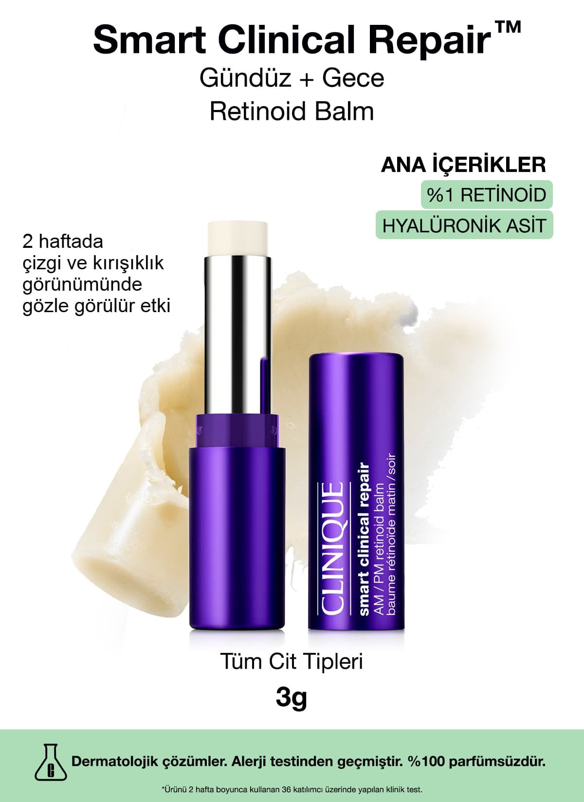 بالم ضد چروک Clinique Smart Clinical Repair روز و شب %1 Retinoid 3g بالم ضد چروک Clinique Smart Clinical Repair روز و شب %1 Retinoid 3g