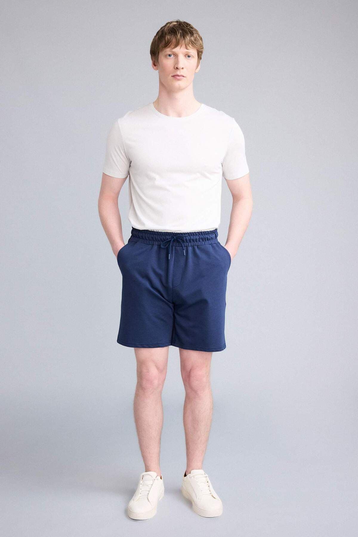 شورت برمودا مردانه Defacto اسلیم فیت نخی جیبدار مدل W1105AZ26SM شورت برمودا مردانه Defacto اسلیم فیت نخی جیبدار مدل W1105AZ26SM