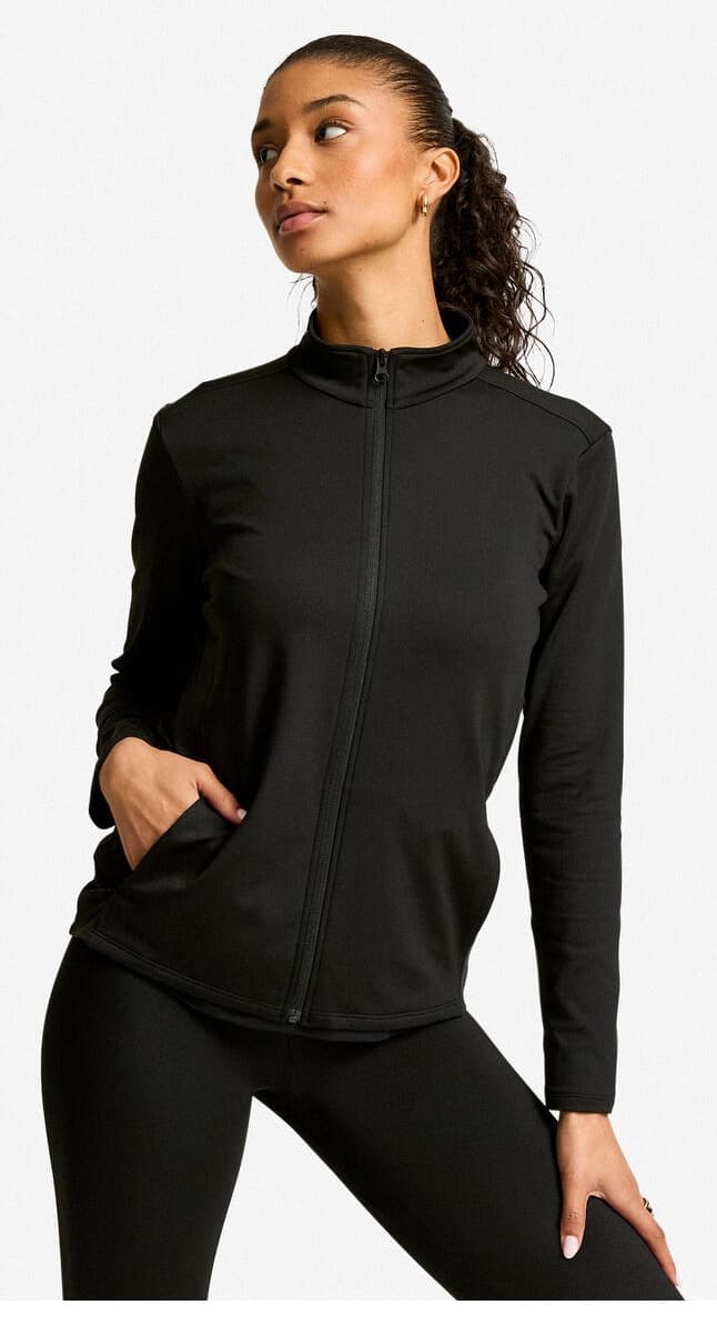 ژاکت ورزشی زنانه Decathlon فلیس سیاه ژاکت ورزشی زنانه Decathlon فلیس سیاه