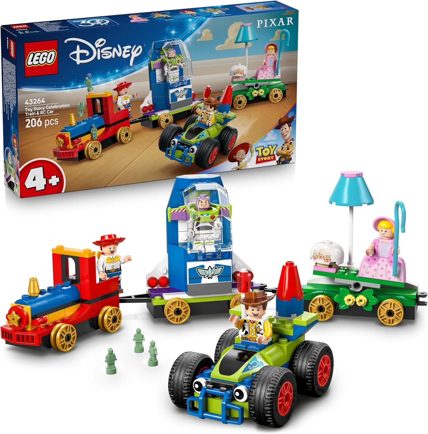 لگو Disney & Pixar Toy Story Celebration Train و RC Car مدل 43264 لگو Disney & Pixar Toy Story Celebration Train و RC Car مدل 43264