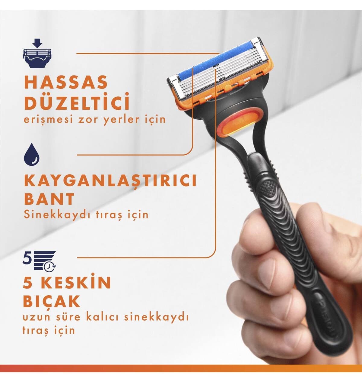 ست خودتراش Gillette Fusion5 با 5 تیغ یدک و پایه نگهدارنده ست خودتراش Gillette Fusion5 با 5 تیغ یدک و پایه نگهدارنده