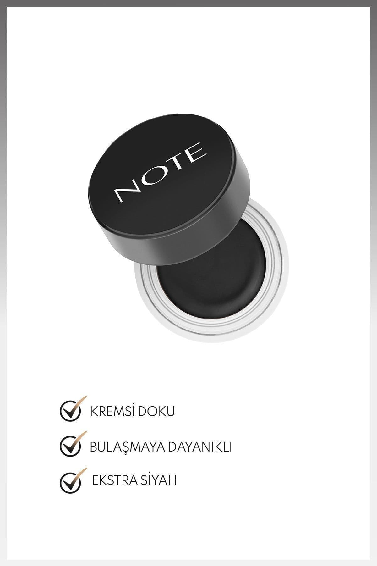 خط چشم ژلی Note Cosmetics مات ضد آب ماندگار مشکی خط چشم ژلی Note Cosmetics مات ضد آب ماندگار مشکی