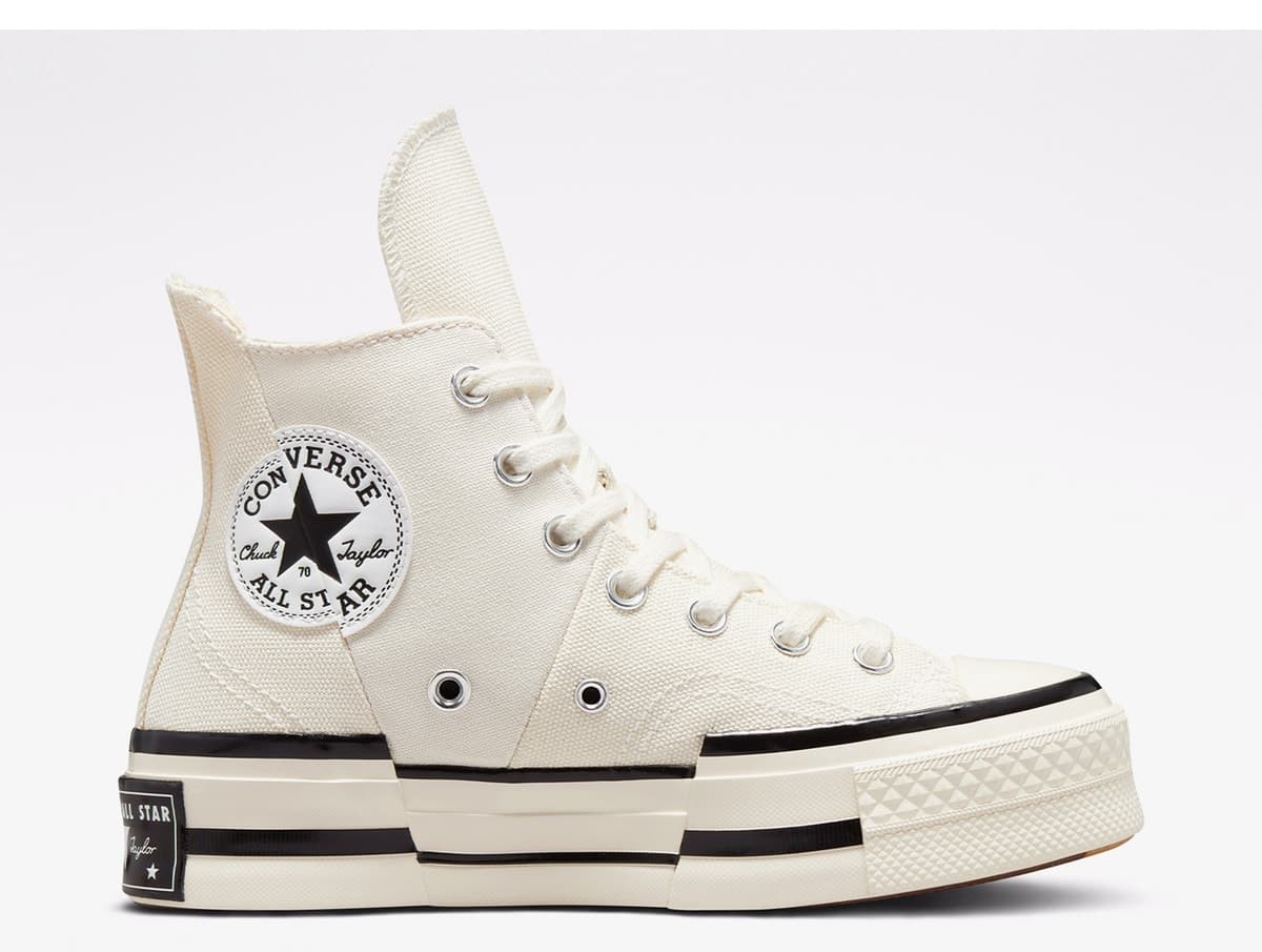 کفش اسنیکر یونیسکس Converse کانواس سفید مدل Chuck 70 Plus کفش اسنیکر یونیسکس Converse کانواس سفید مدل Chuck 70 Plus