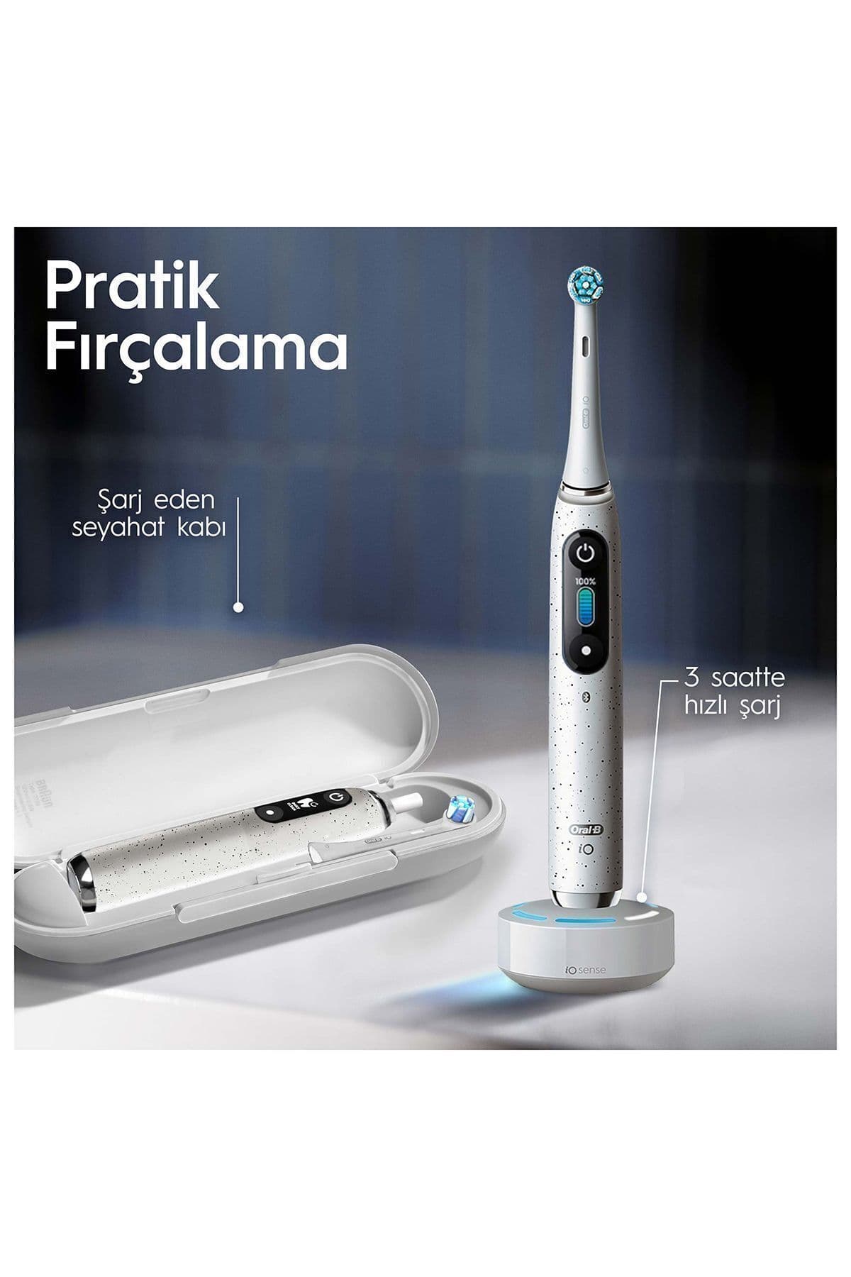 مسواک شارژی Oral-B سفید غبار ستارهای مدل iO 10 مسواک شارژی Oral-B سفید غبار ستارهای مدل iO 10