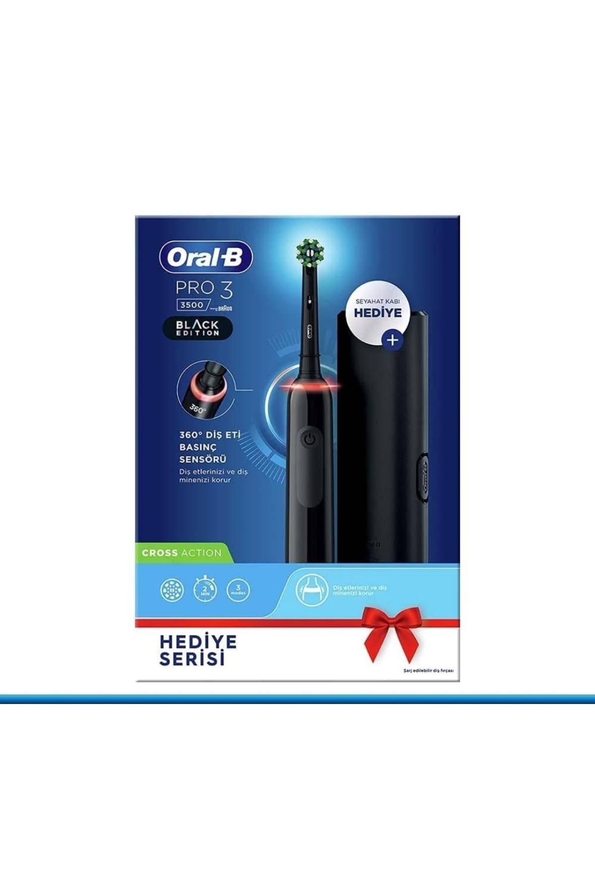 مسواک شارژی Oral-B Pro3-3500 مشکی با کیف مسافرتی مسواک شارژی Oral-B Pro3-3500 مشکی با کیف مسافرتی