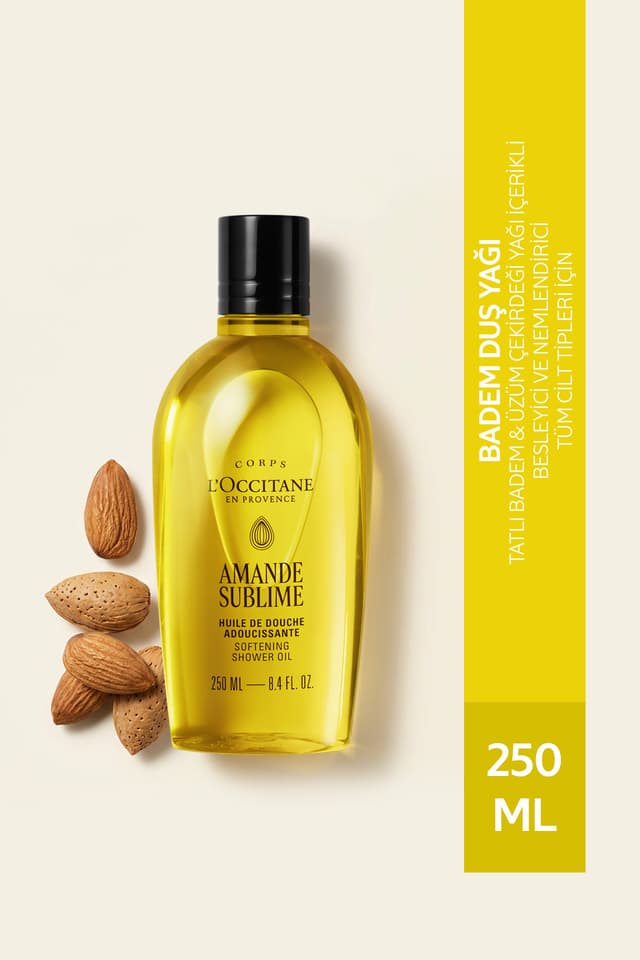روغن حمام بادام L'Occitane حاوی روغن بادام شیرین و هسته انگور، مغذی و مرطوبکننده با امگا 6 و 9، 250 ml روغن حمام بادام L'Occitane حاوی روغن بادام شیرین و هسته انگور، مغذی و مرطوبکننده با امگا 6 و 9، 250 ml