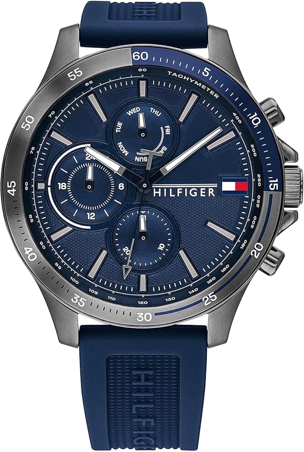 ساعت مردانه Tommy Hilfiger صفحه سرمهای بند سیلیکونی آبی مدل 1791721 ساعت مردانه Tommy Hilfiger صفحه سرمهای بند سیلیکونی آبی مدل 1791721