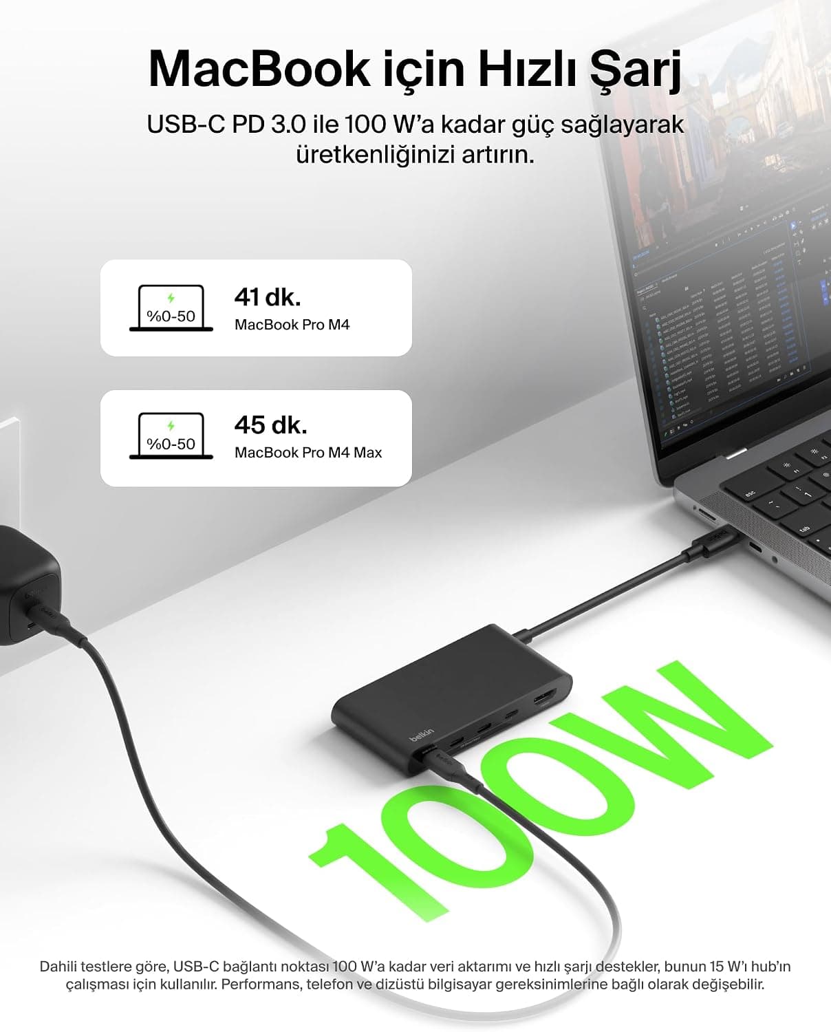هاب 5 پورته USB-C Belkin با خروجی 4K HDMI، نرخ 60Hz، توان 100W و انتقال داده 10 Gbps هاب 5 پورته USB-C Belkin با خروجی 4K HDMI، نرخ 60Hz، توان 100W و انتقال داده 10 Gbps