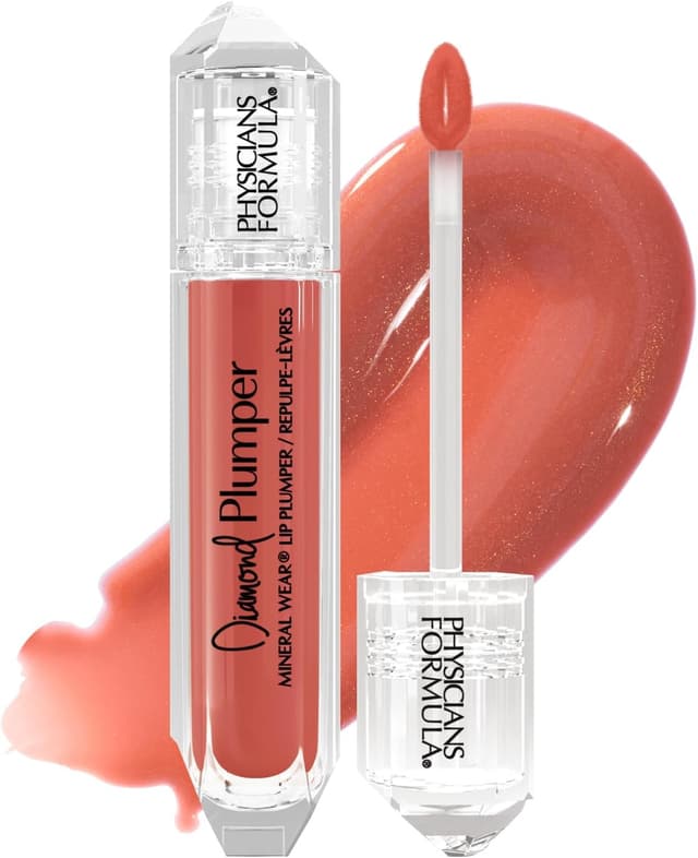 گلاس لب حجمدهنده مدل Mineral Wear Diamond از Physicians Formula رنگ شامپاینی گلاس لب حجمدهنده مدل Mineral Wear Diamond از Physicians Formula رنگ شامپاینی